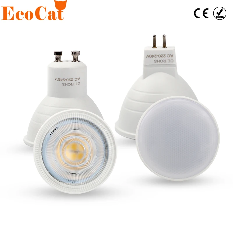 

6PCS LED Spot light GU10 6W 220V MR16 led lamp COB Chip Beam Angle 120 2W 4W Spotlight LED bulb For Downlight Table Lamp