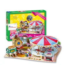 Новая умная и счастливая земля 3d головоломка модель Фантастическая карусель взрослые головоломки самодельная Бумажная модель развивающие игрушки бумага