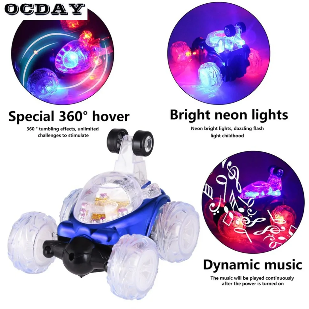 OCDAY Stunt Car with светильник музыкальный Радиоуправляемый автомобиль электрический