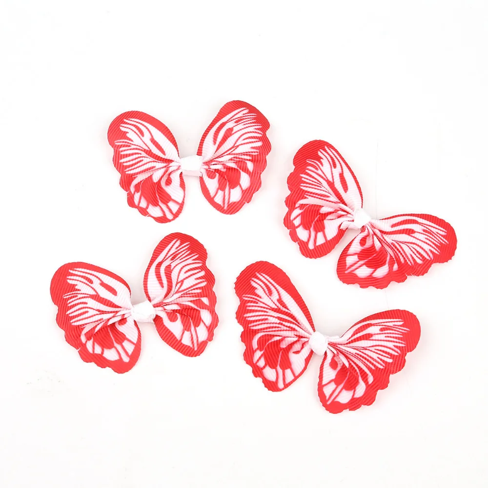 10 шт., 10 цветов, 50x70 мм, маленькие Мини-бабочки ручной работы, атласная лента, бант для рукоделия, украшение для свадебного банта, детские заколки для волос