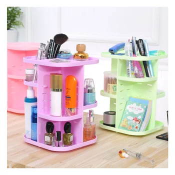 

1Pcs Makeup Storage Box Organizer Case Cosmetic Organizer Jewelry Box Gift Boxes Plastic 360 Degree Rotate