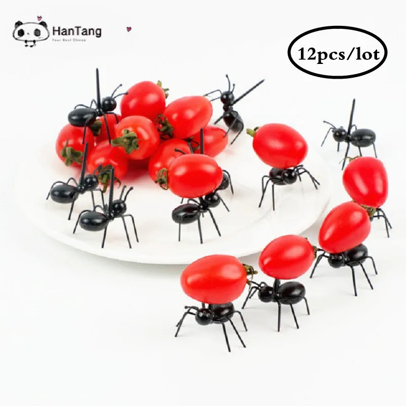 

Mini 12pcs Fruit Fork Ant Shape Forks Snack Cake Dessert Tableware For Home Kitchen Party Dinner Fruit Pick Kitchen Tools 7z