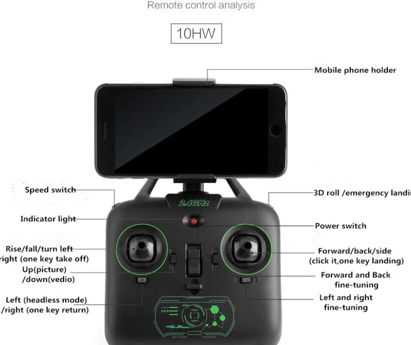 Профессия WI-FI FPV гоночного дрона с дистанционным управлением SH3 2,4g 4ch Большие размеры удержания высоты 360 рулон Радиоуправляемый квадрокоптер HD WI-FI камера vs X8SW