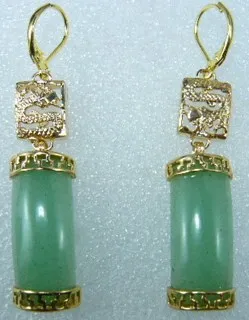 

wholesale noble 18kgp dragon lucky earrings #328 5.29