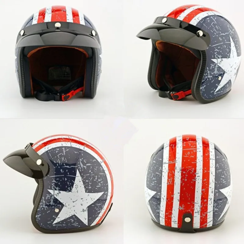 EE support Hight Quality ABS Retro Motocross Motorcycle Helmet Motos Helmets Capacete Captain America XY01