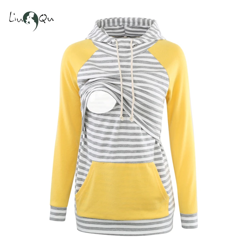 

Patchwork Nursing Hoodie Breastfeeding Hoody Winter Maternity Clothes Sweatshirt Pregnant Hoodies Womens Clothing Sweatshirt