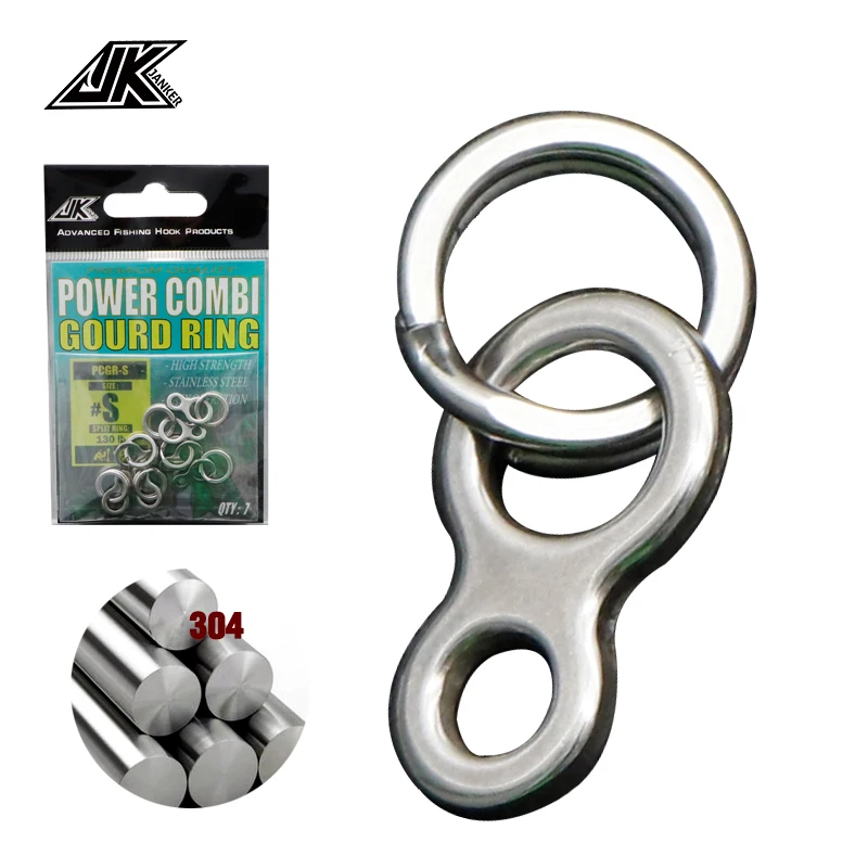 

JK 130LB 200LB Stainless Steel Fishing Split Rings Lure Solid Ring Loop Jig Bait Connectors Tackle Tool Kit