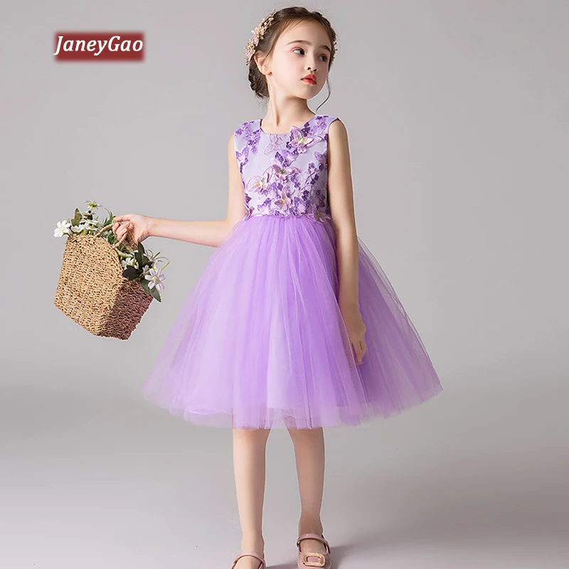 Lila Marfil Nuevo Fiesta Dama de Honor Vestidos para Niña Boda Blanco Azul,