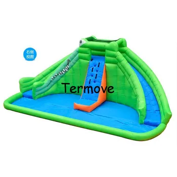 

inflatable castle slide and jump for kids Jumping House air jumping castle inflatable double lane water slide with pool