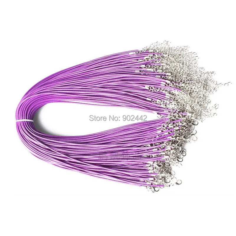 

Free shipping: 500 pcs/lot Mixed Color Fashion Necklace String Waxed Cords for DIY Jewelry (45 cm+ 5cm length)