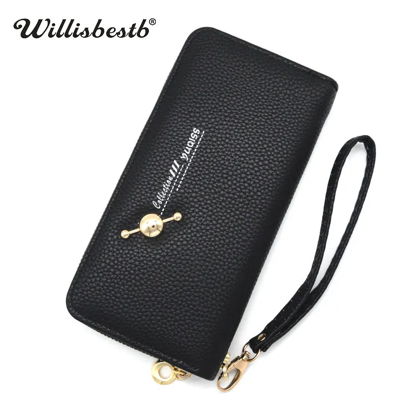 

New Brand Letter Zipper Purse Women Wallet Long Ladies Pocket High Quality Clutch Leather Purse Female Wallets Woman Card Holder