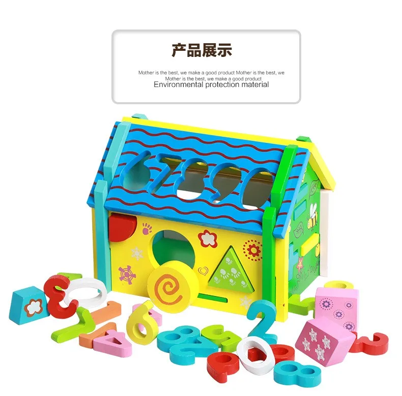 Digital de Casa Brinquedo de Madeira Blocos de Construção de Brinquedos Infantis de Madeira Presente da Criança Forma Removível Coluna Jogo Montessori Requintado 8 High Quality Brinquedos e hobbies