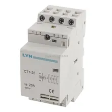 CT1-25/4 P Бытовая 4-полюсная контактор переменного тока катушка переменного тока 220/240V Ie 20A