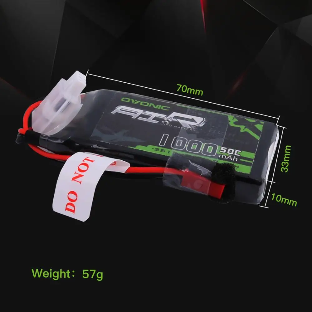 Комплект аккумуляторов 2x Ovonic 7 4 В 1000 мА · ч 50C 100C LiPo 2S с разъемом JST для миниатюрных