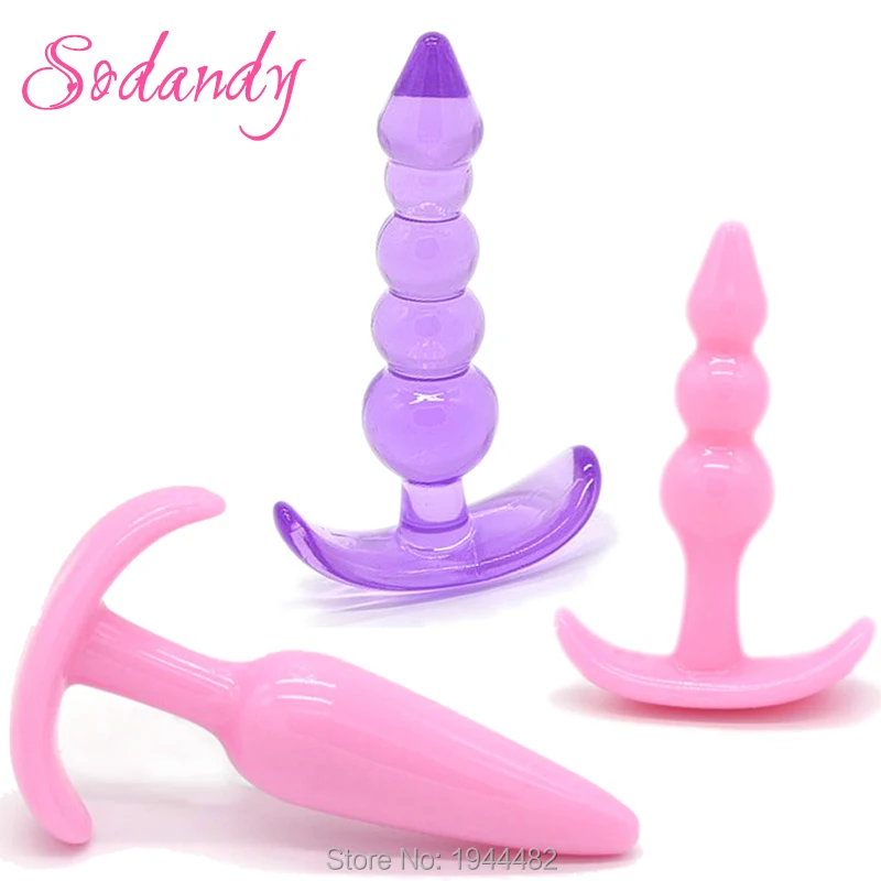 SODANDY 3PCS Anal font b Sex b font font b Toys b font Silicone Butt Plugs