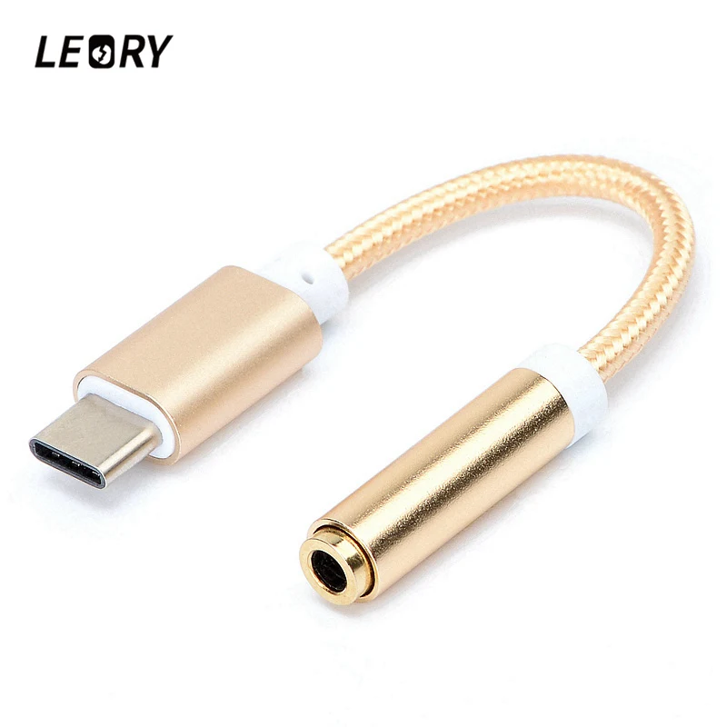 Кабель-адаптер LEORY Type C-3 5 мм для наушников переходник с USB 3 0 на AUX аудио-разъем Letv