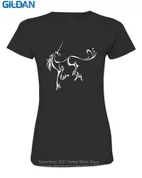 Работы Рубашки для мальчиков короткий рукав Для женщин Fashion Crew Средства ухода за кожей Шеи абстрактный Единорог Делюкс мягкие футболки