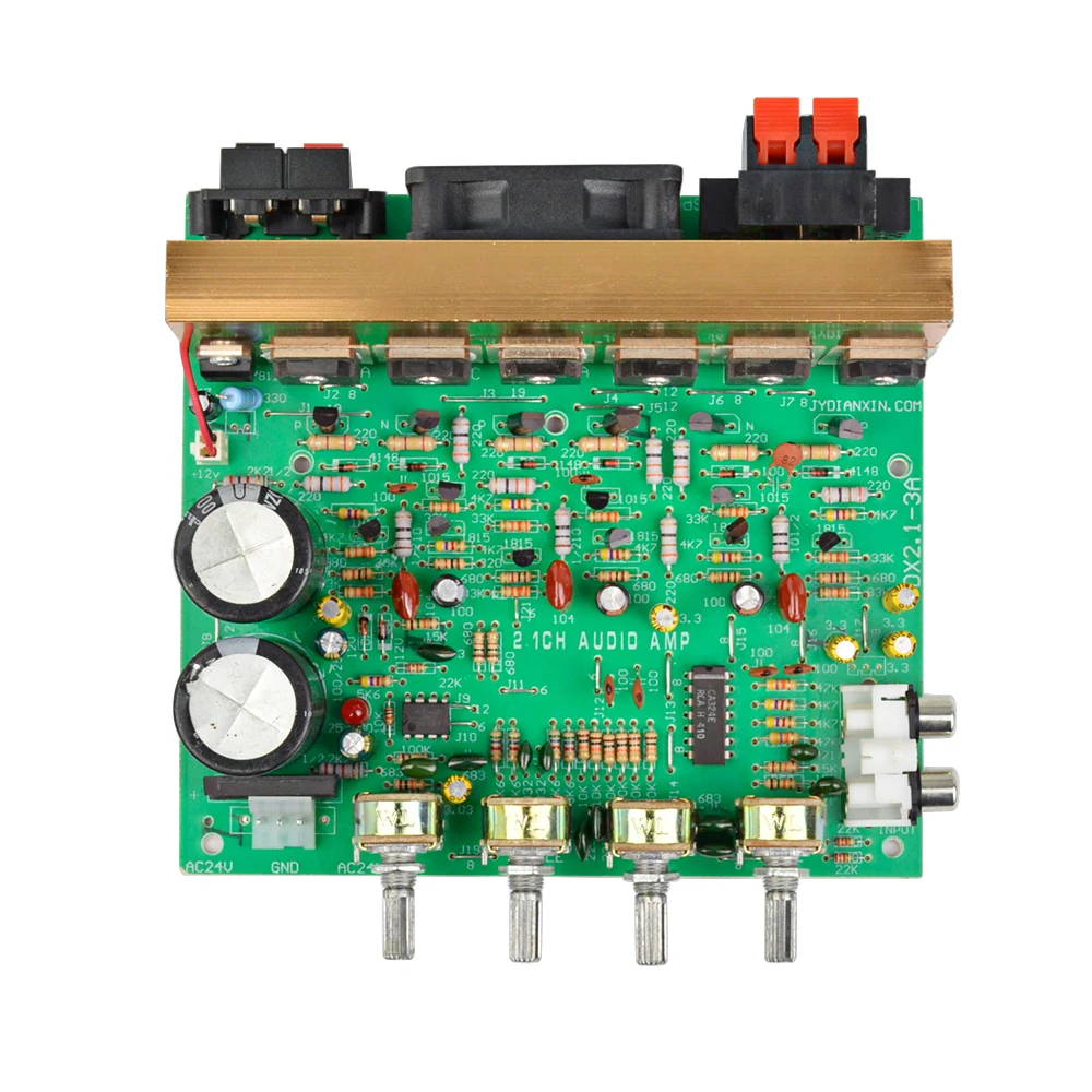 Aiyima Audio Amplifier Board 2.1 Channel 200W High Power Subwoofer Amplifier Board Dual AC18-24V