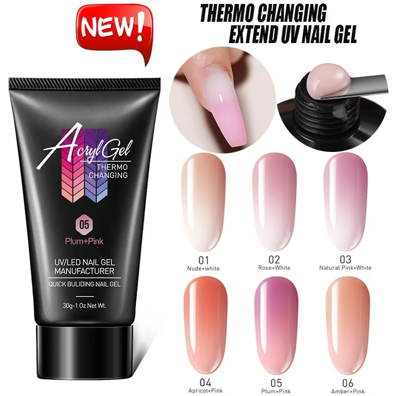 

Lacheer Transparent Extend UV Nail Gel Polish Soak Off Long Lasting Builder Extension Led Nail Hybrid Varnish Polish