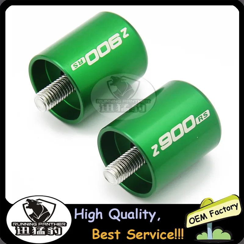 

For Kawasaki Z900 RS z900rs 2017-2018 Accessories Moto Manubrio Grips Bar Ends Cap Copertura Slider CNC Green or Black