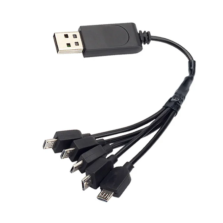 

1pcs 5 in 1 USB Charging cable For XS809 DM107S RC Quadcopter Spare Parts Battery Parallel Cable For RC Camera Drone Accessories
