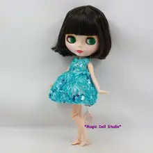 12 дюймов BJD Blyth кукла голова черная короткая Hiar Nude Blyth кукла 12 дюймов Модная Кукла розничная Neoblythe кукла [NBL025]