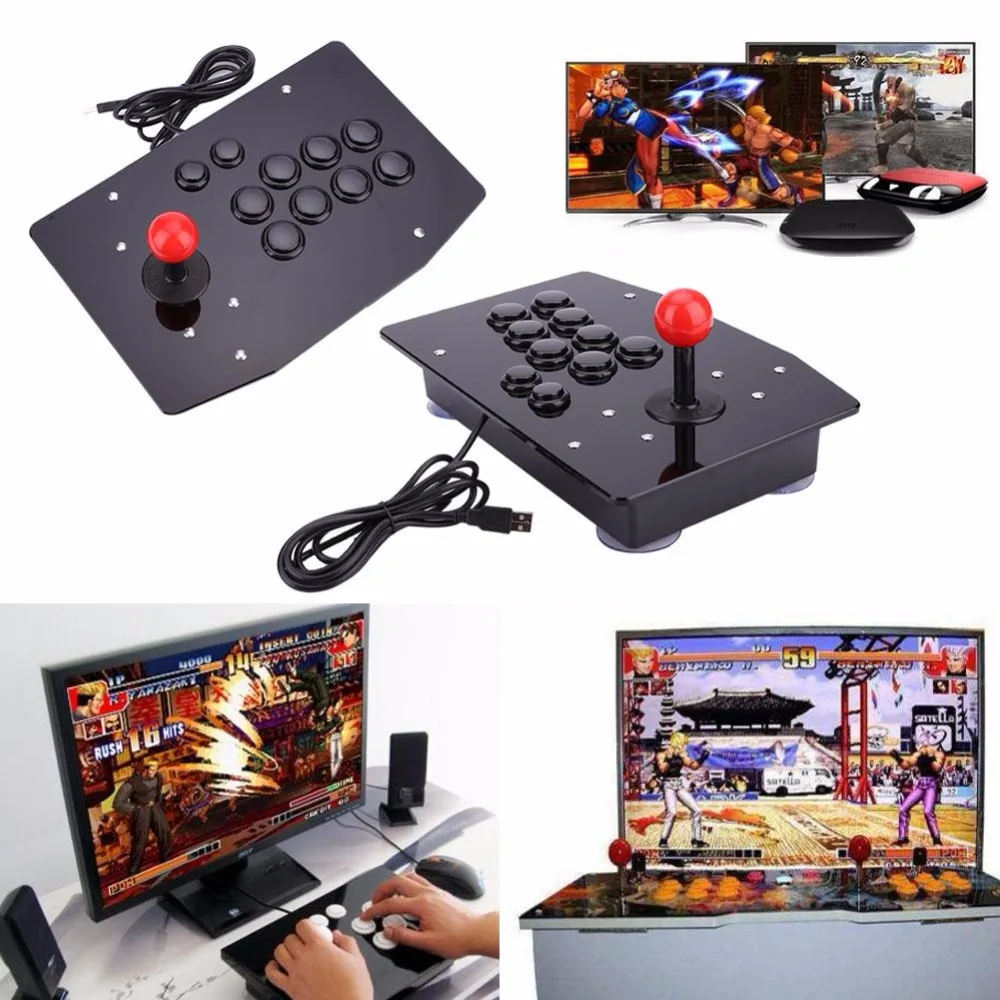 Gasky Arcade Joystick 10 Buttons Pc Controller Computer Game Arcade Sticks New King Of Fighters Joystick Consoles Joystick Gift