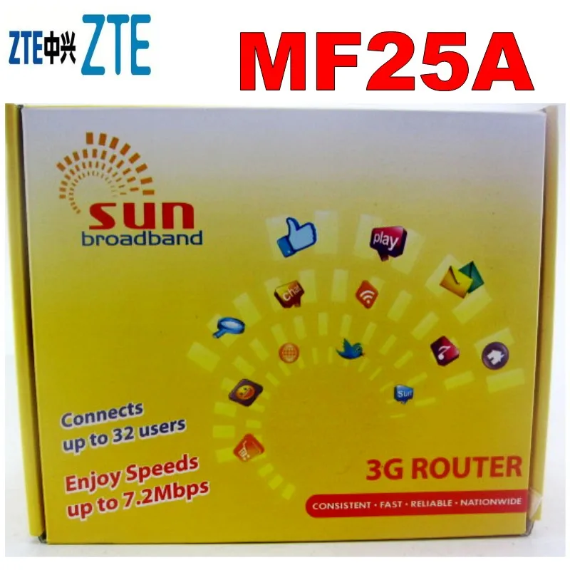 Zte MF25A 3g маршрутизатор HSPA + 21,6 м мощный 3g Wifi маршрутизатор + sim-карта + ADSL (3 в одном)