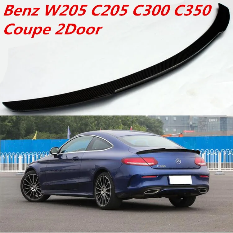 

Carbon Fiber CAR REAR WING TRUNK LIP SPOILER For Benz W205 C200 C250 C300 C350 C63 AMG Coupe 2DOOR 2015 2016 2017 BY EMS