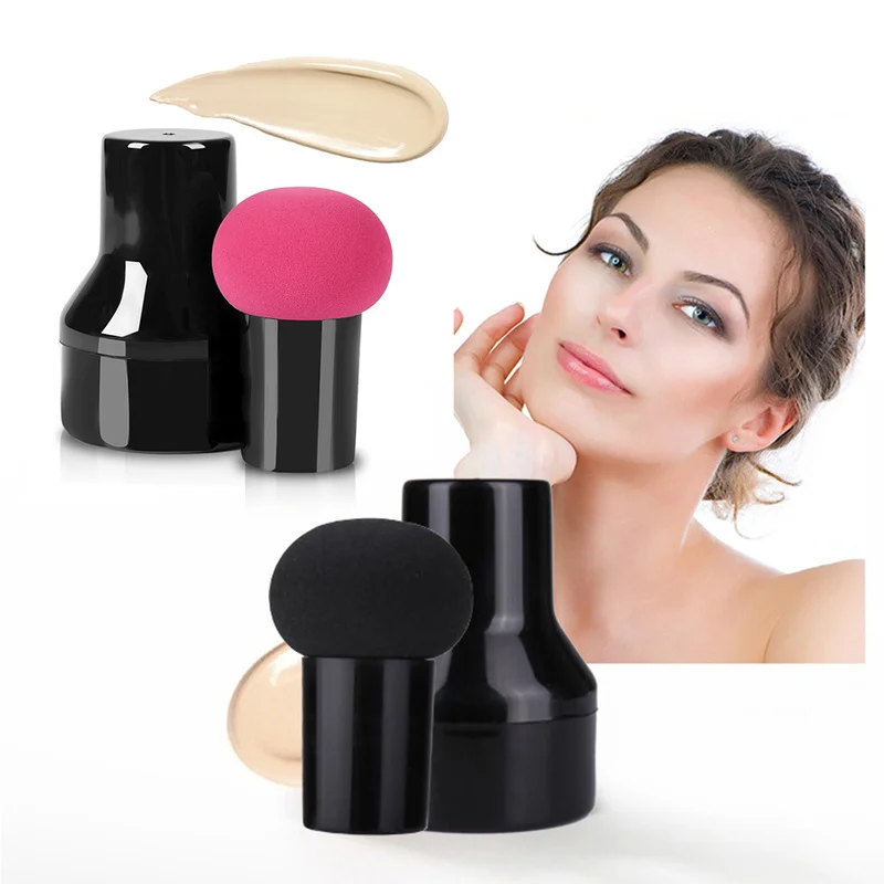 

1 Pc Large with Tamping Box Package Drop Ship Makeup Sponge Cute Mushroom Head Cosmetic Dry and Wet Dual Purpose Powder Puff