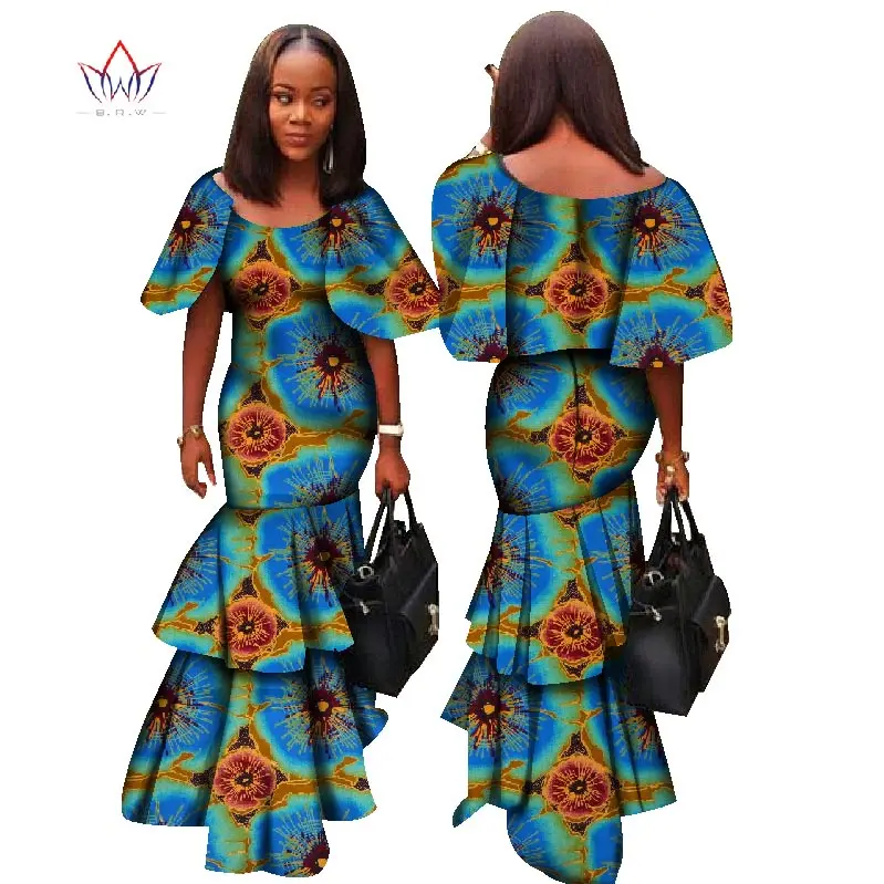 Модные африканские платья для женщин Dashiki Sxey элегантная традиционная африканская одежда плюс размер длинное платье для леди WY1331 - Цвет: 13