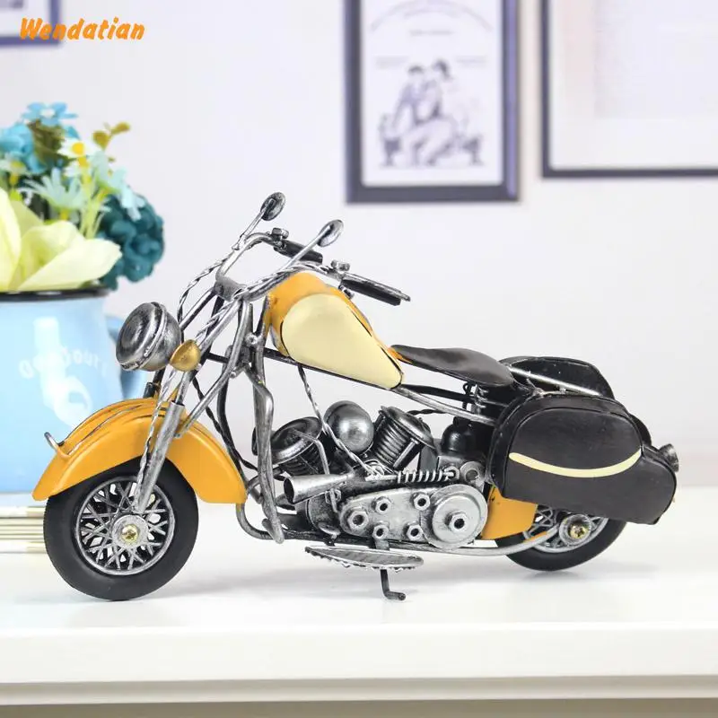 

Decoration Crafts Figurines Miniatures Vintage Iron Retro Motorcycle Model Ornaments Personalized Decoration Gift