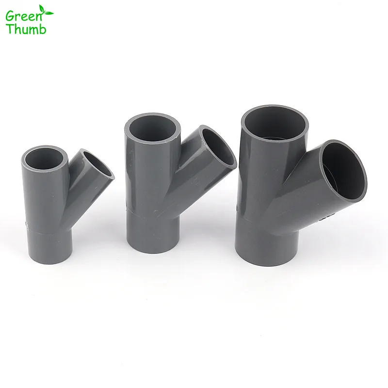20pcs Dia 20 32 mm 45 Degree PVC 3 Way Connector Garden Micro Drip PVC