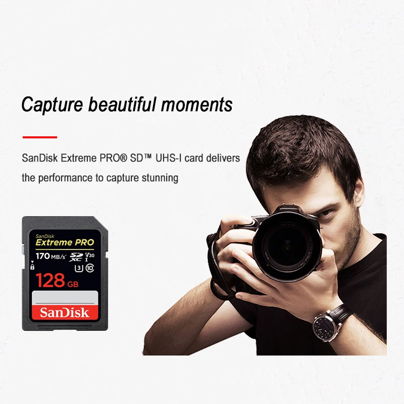  SanDisk Extreme PRO sd card 128gb 256gb SDXH up to 170MB/s read speed sd card 64gb 32gb 16gb up to 