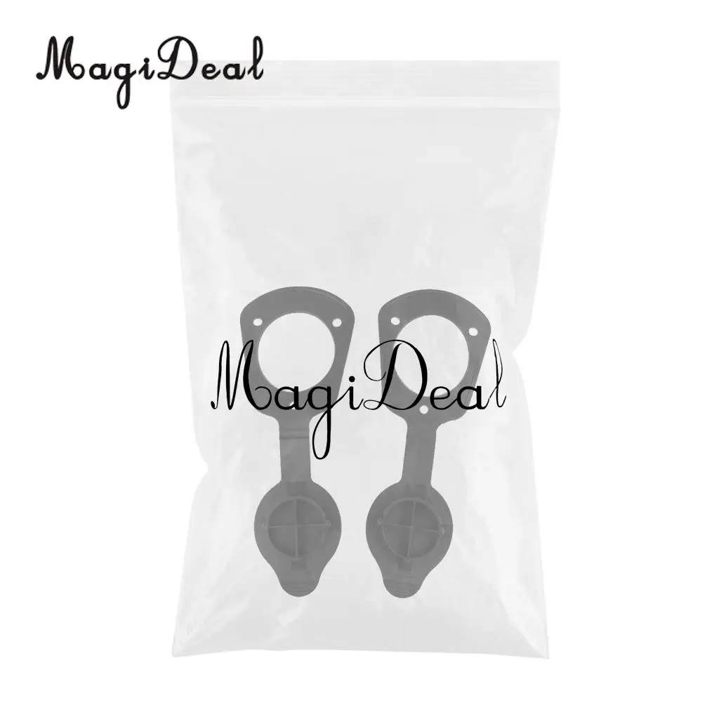 MagiDeal Hot Sale 2Pcs Large Black Color ABS Cap Gaskets for Flush Mount Fishing Rod Holders Canoe Rowing Boat Kayak Accessory