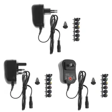 US, UK, EU Plug, 3 В-12 в, 12 Вт, Универсальный Регулируемый источник питания, зарядный кабель, адаптер, трансформатор для ПК, ноутбука, планшета