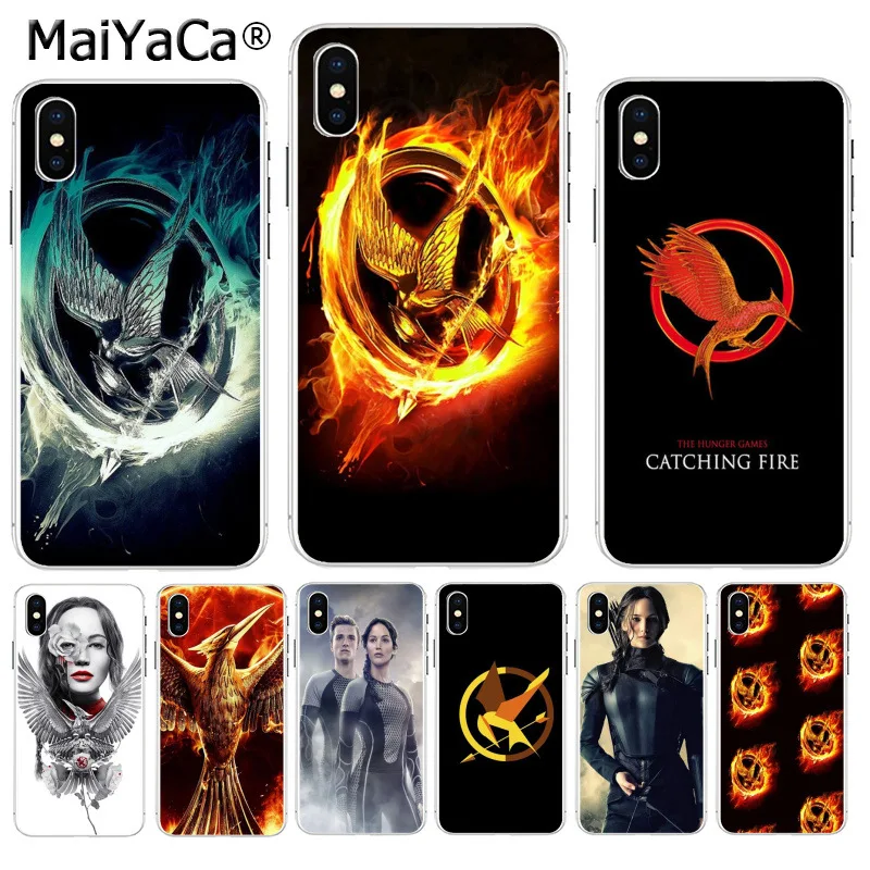

MaiYaCa The Hunger Games movie Logo Luxury Quality Phone Case for Apple iPhone 8 7 6 6S Plus X XS max 5 5S SE XR Cover
