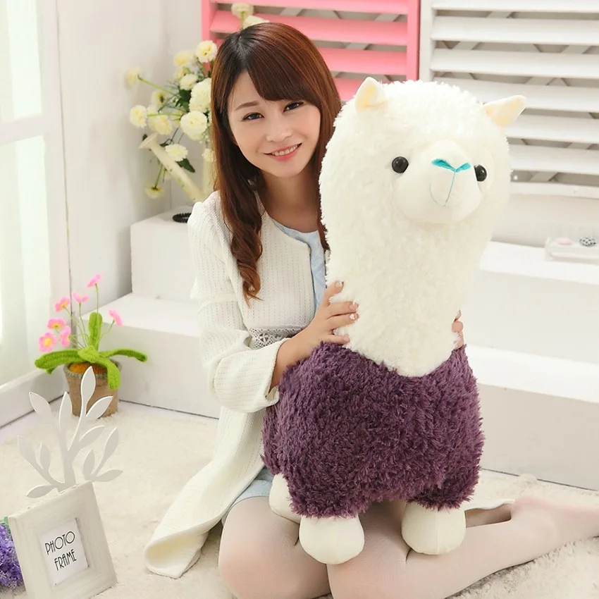 

40CM Alpaca Plush Doll Toy Fabric Sheep Stuffed Animal Plush Llama Yamma Birthday New Year Christmas Gift For Baby Kid Sleepping