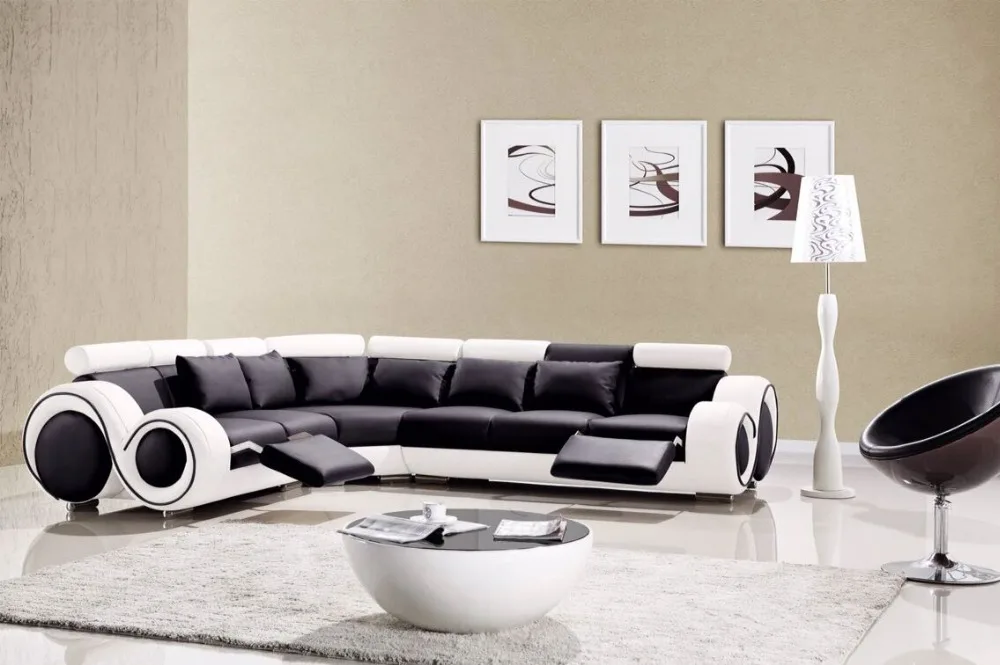 

modern living room funiture simple leather sofa set