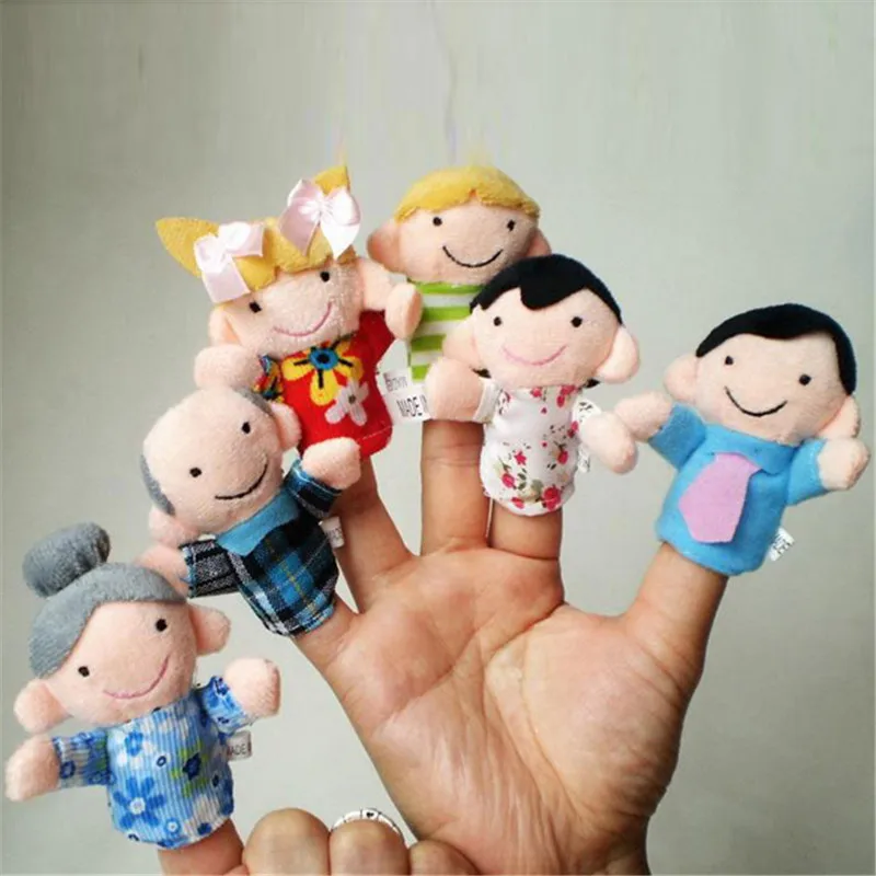 Лидер продаж 60 шт. милые куклы семья пальчиков ткань кукла детская обучающая ручная игрушка хлопок плюш