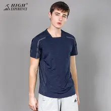 Высокие футболки EXPERIENC для мужчин, футболки с коротким рукавом для бега,, новинка, для альпинизма, для улицы, быстро сохнет