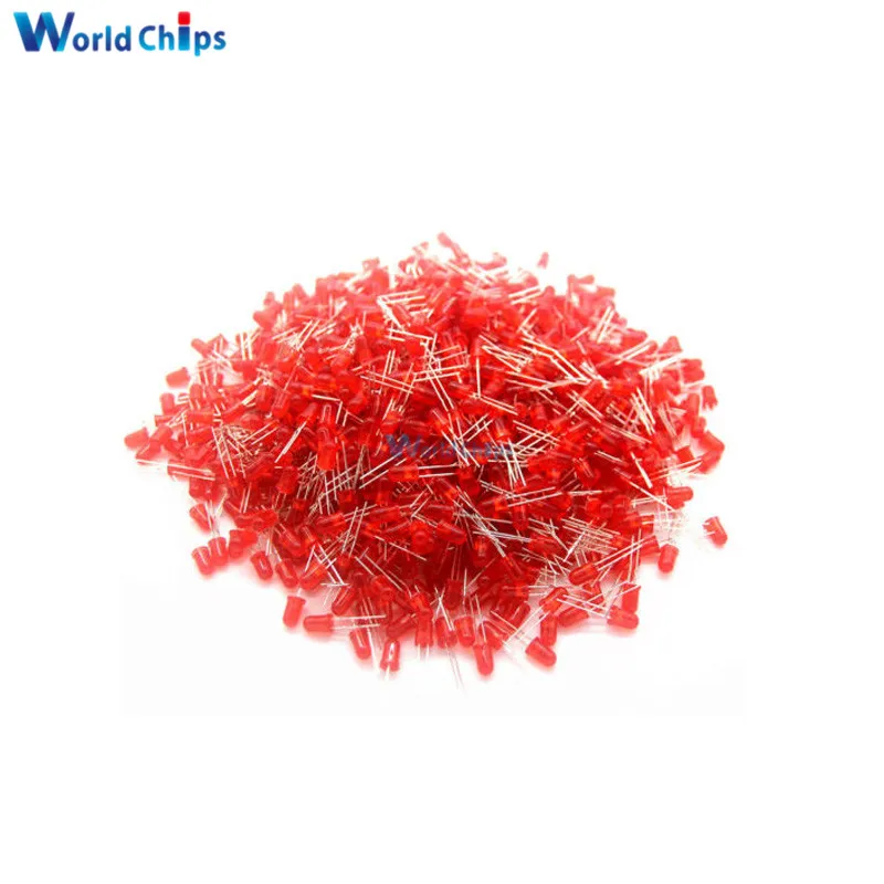

500Pcs 3mm LED Diode Kit 3 mm Light Emitting Warm Red Light Super Bright