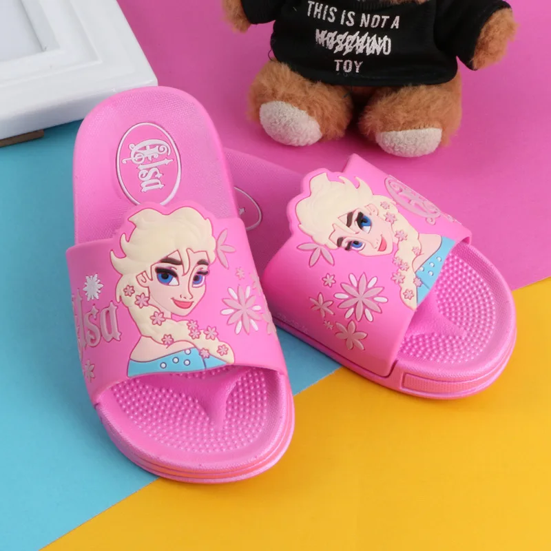 Disney/Детская Нескользящая домашняя обувь на мягкой подошве; сандалии для девочек; сандалии и тапочки принцессы