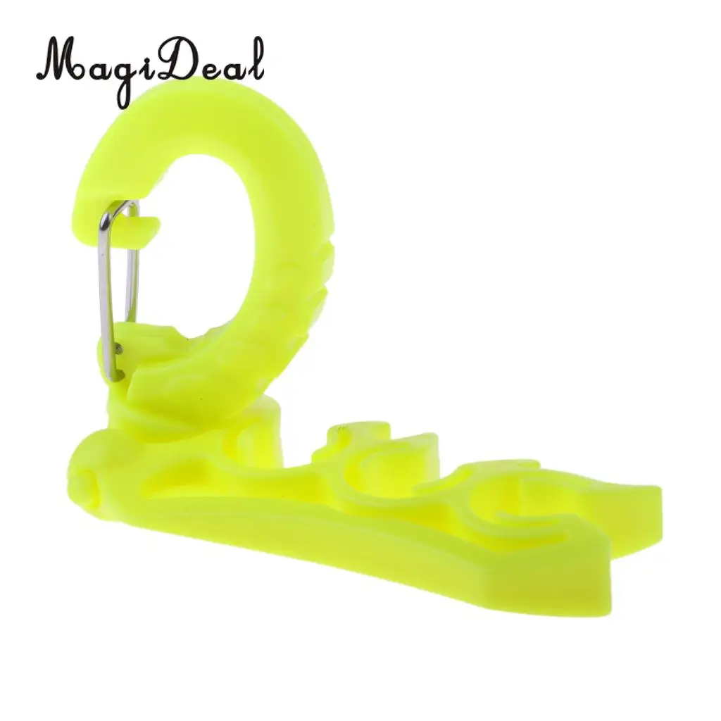 MagiDeal Scuba Diving Triple 3 BCD Hose Holder Retainer with Folding Snap Clip for Snorkeling Freediving Swimming Accessories