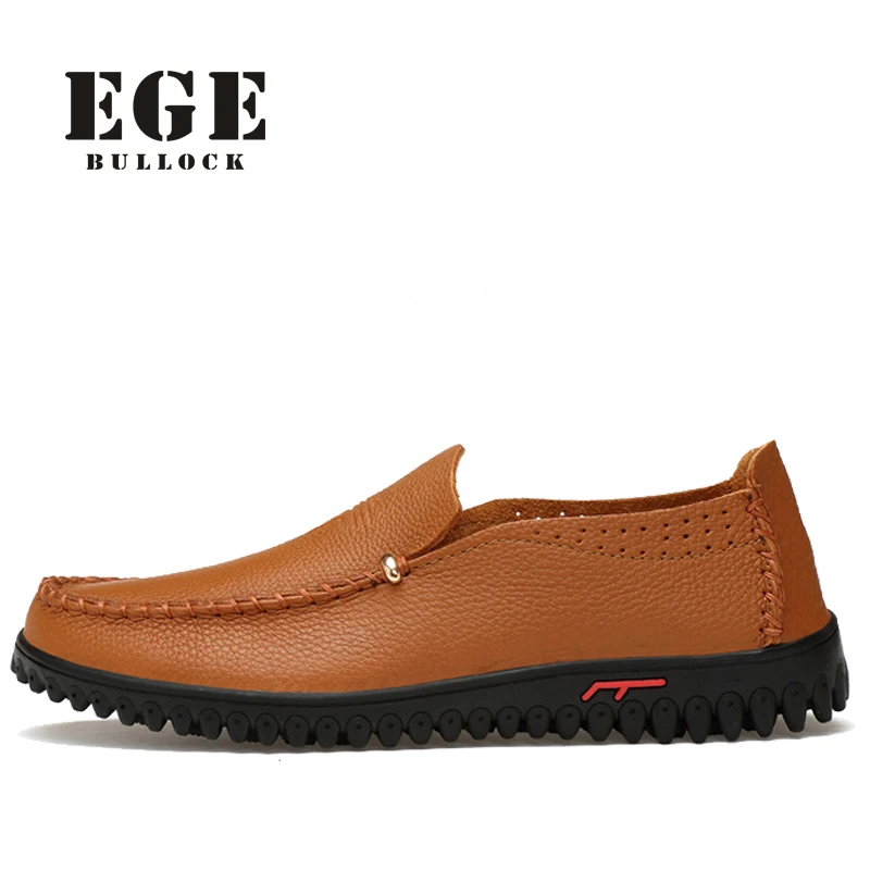 

Men Loafers Big Size Soft Handmade Genuine Leather Summer Breathable Male Flats Leisure Brand High Quality Brand Shoes for Men