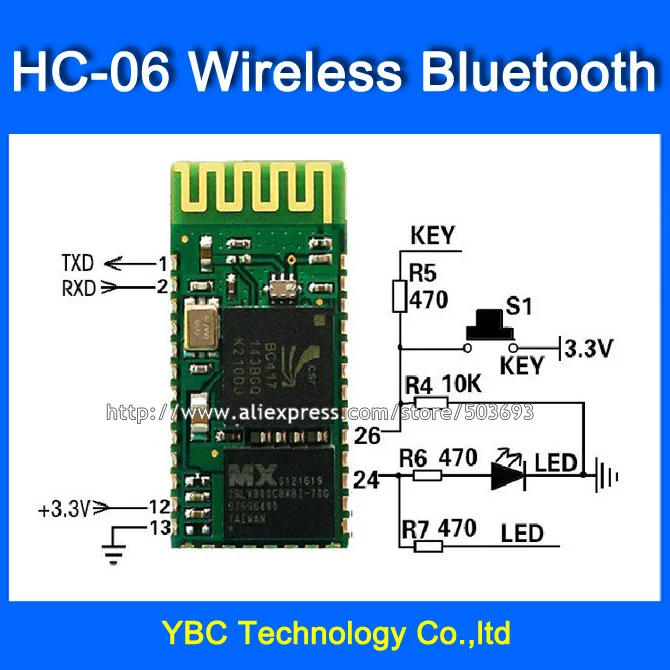 Wireless Bluetooth Serial Pass through Module HC 06 Bluetooth Module