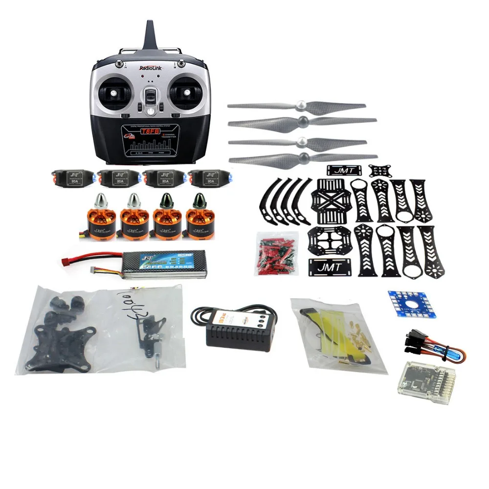 

JMT DIY RC Drone Quadrocopter RTF X4M360L 360mm Frame Kit QQ Super 8CH Transmitter Remote Control Gimbal ESC