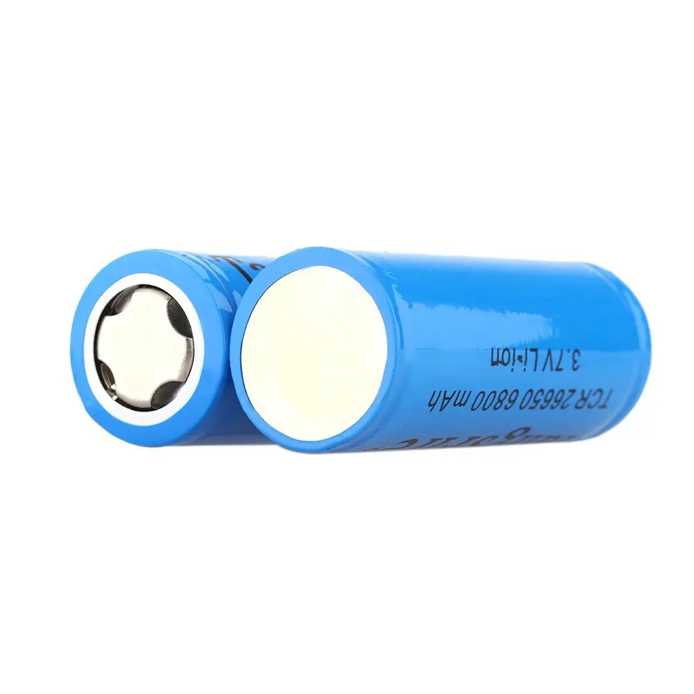 TangsFire 2 шт 6800mAh 26650 3,7 V литий-ионный аккумулятор с защищенной печатной платой