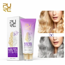 PURC, блонд, фиолетовый шампунь для удаления волос, желтый тон, анти-Brassy, окрашенный цвет, блокировка для серебристого пепельного вида, не желтый шампунь для волос, 100 мл