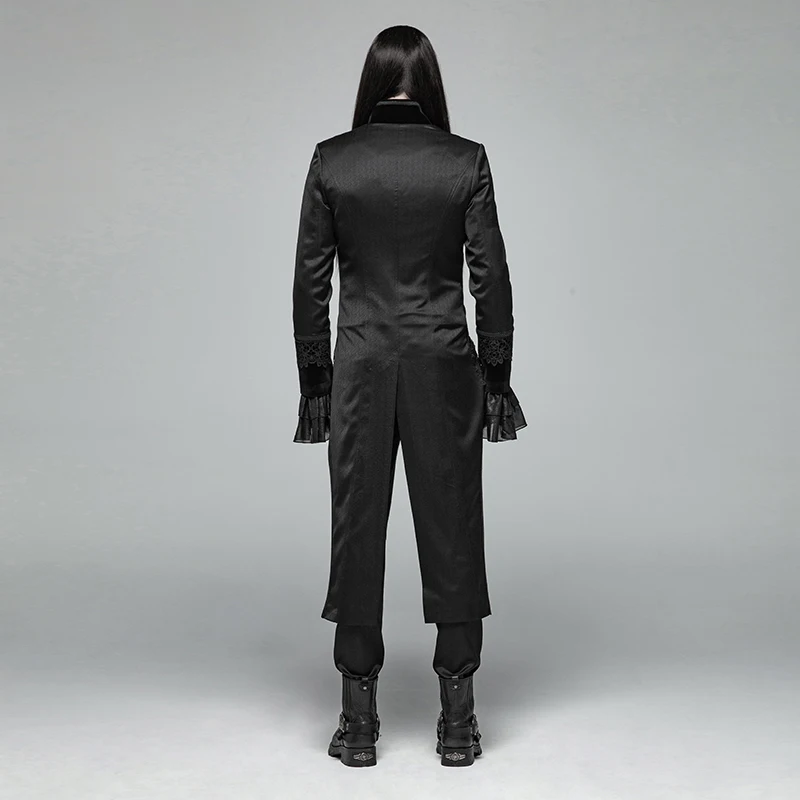 Discount PUNK RAVE Men's Gothic Gorgeous Gentleman Swallow Tail Coat Party Club Stage Performance Man Long Jacket Visual Kei